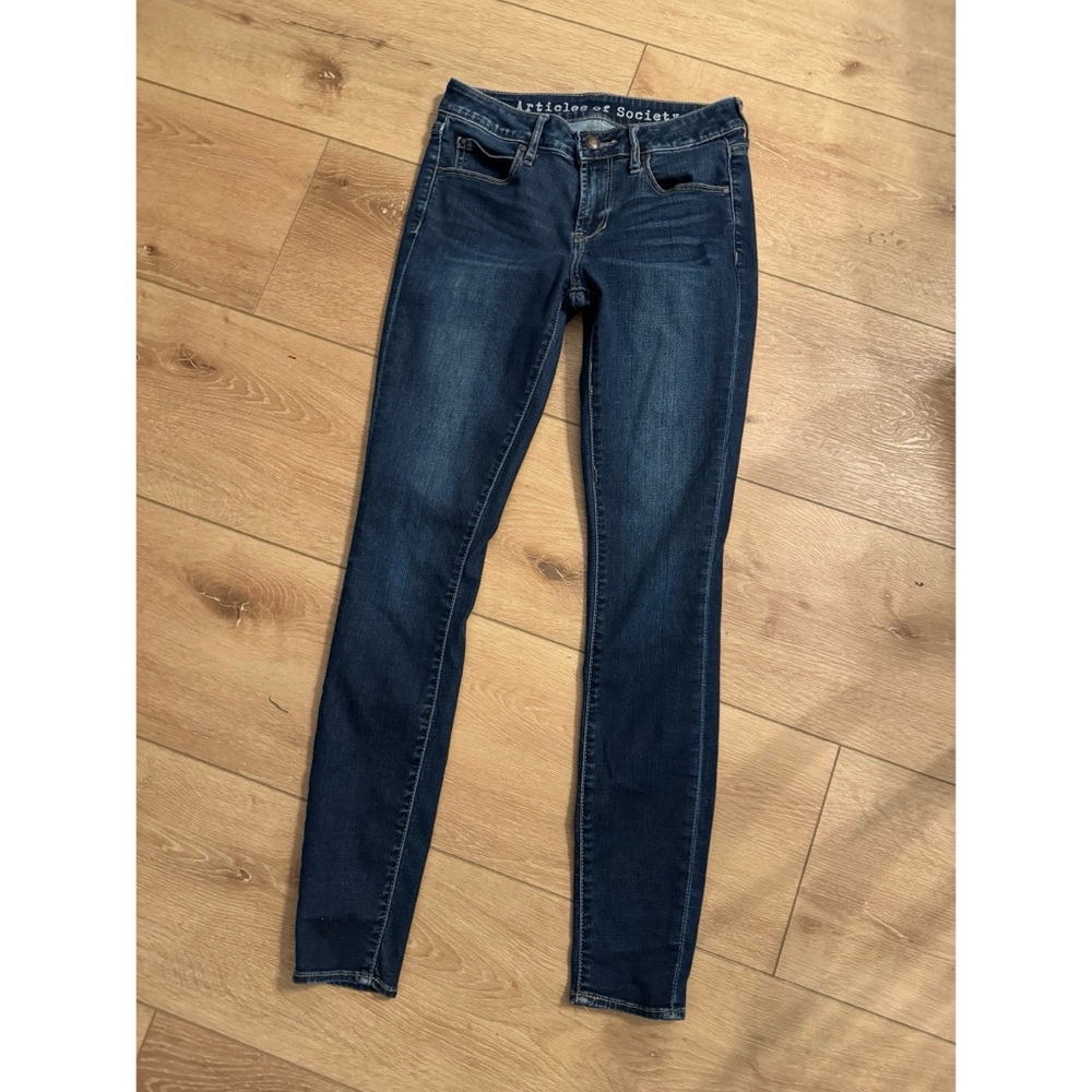 Articles of Society Y2K Dark Wash Low Rise Baddie Mall Girl Jeans